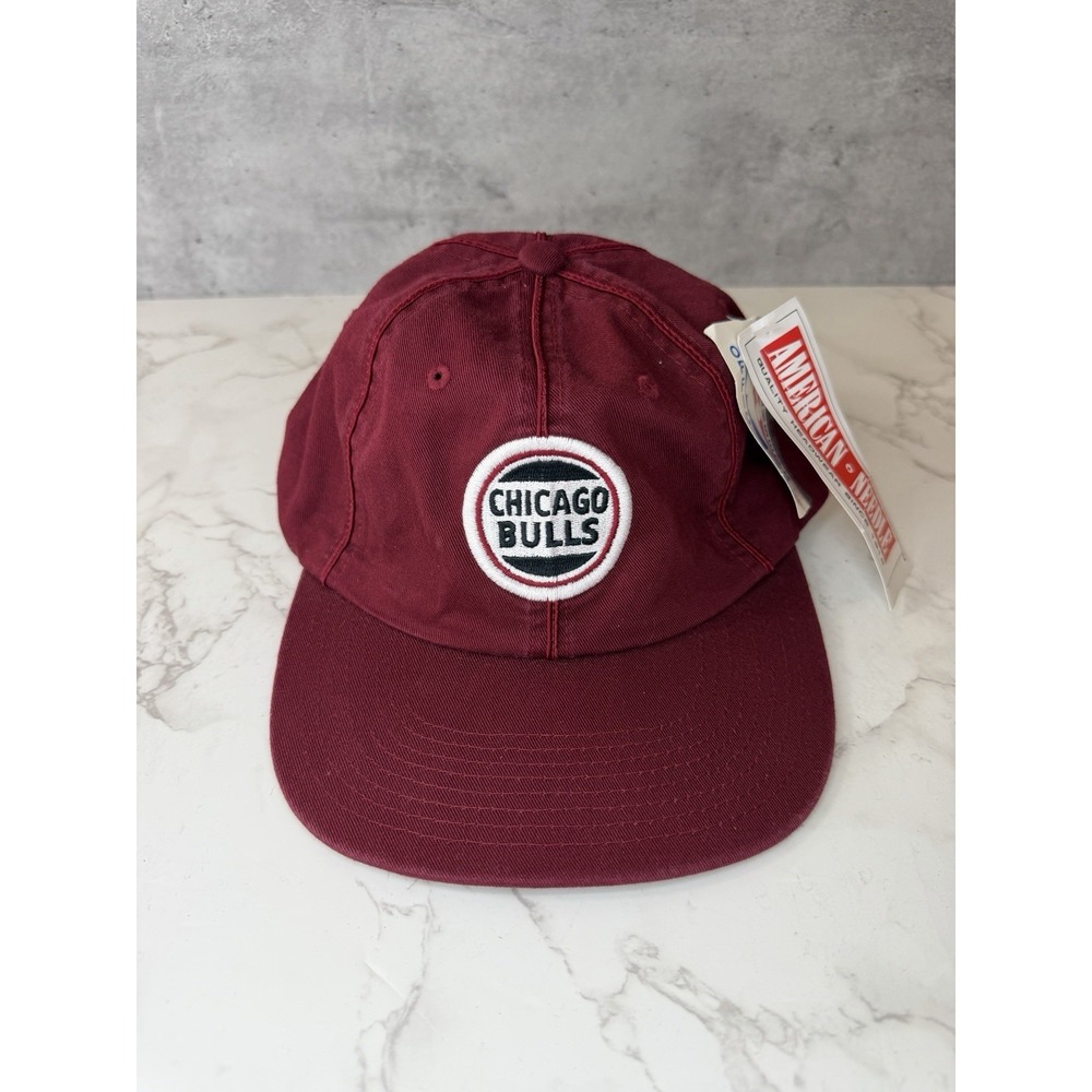 Vintage Chicago Bulls NBA Hat American Needle Red Strapback Licensed Cap NWT
